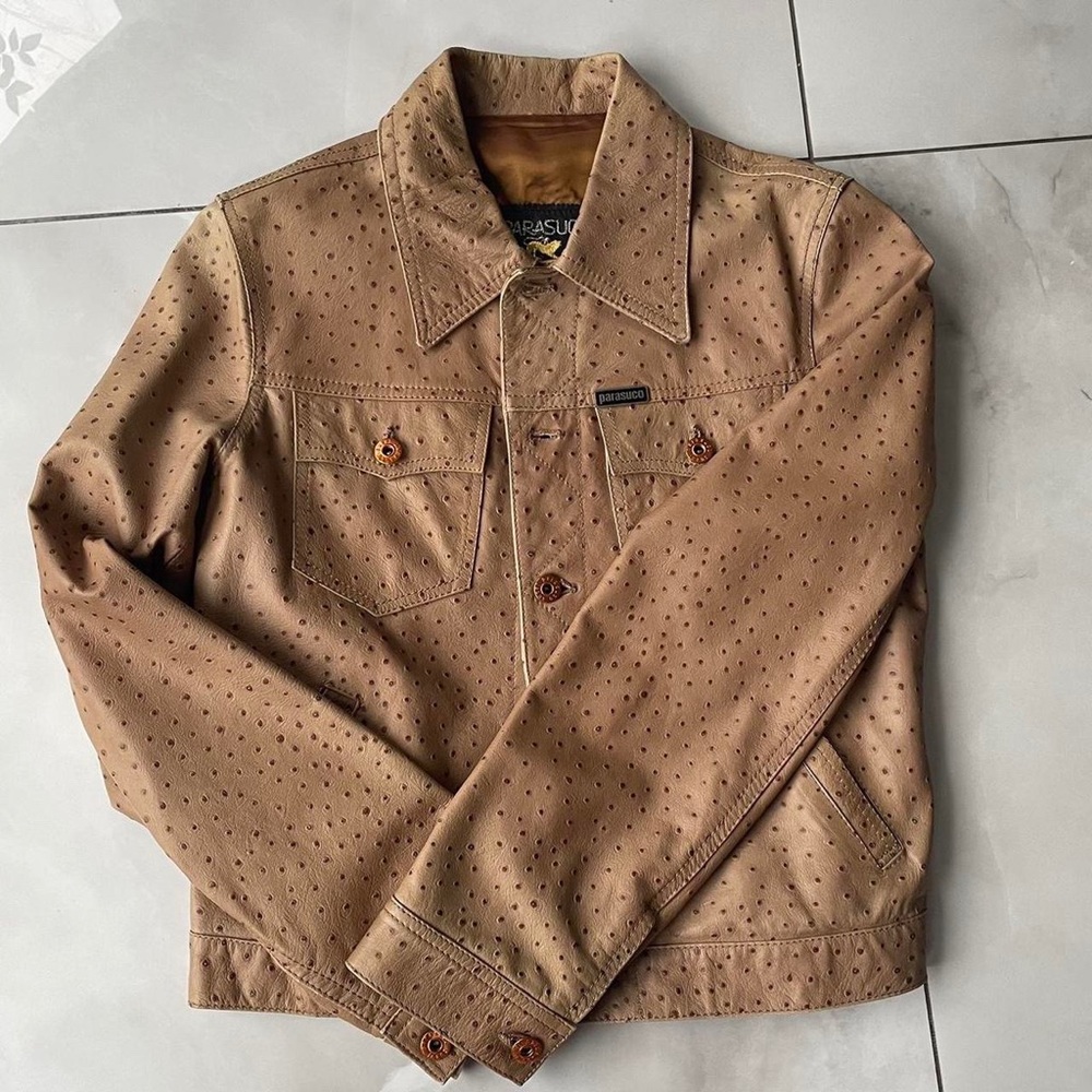 Parasuco Ostrich-Print Y2K Viscose Jacket